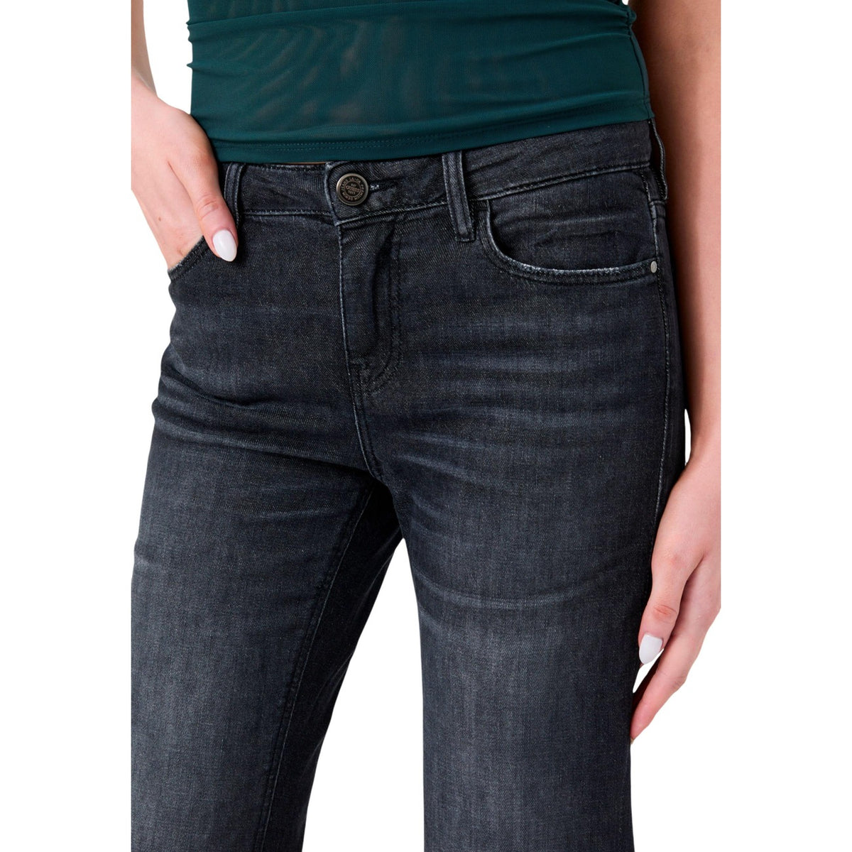 Guess — Jeans Beverly Low Rise zwart dames — afbeelding 4