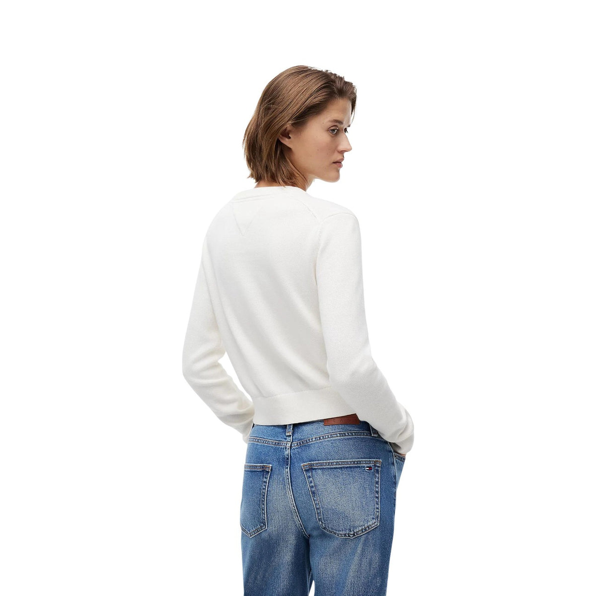 Tommy Jeans — Wit sweatshirt met print voor dames — afbeelding 4