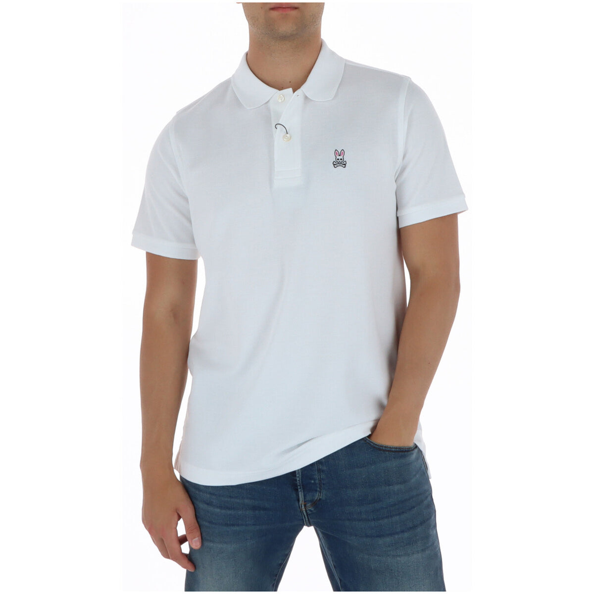 Psycho Bunny — Polo B6K001ARPC blanc homme