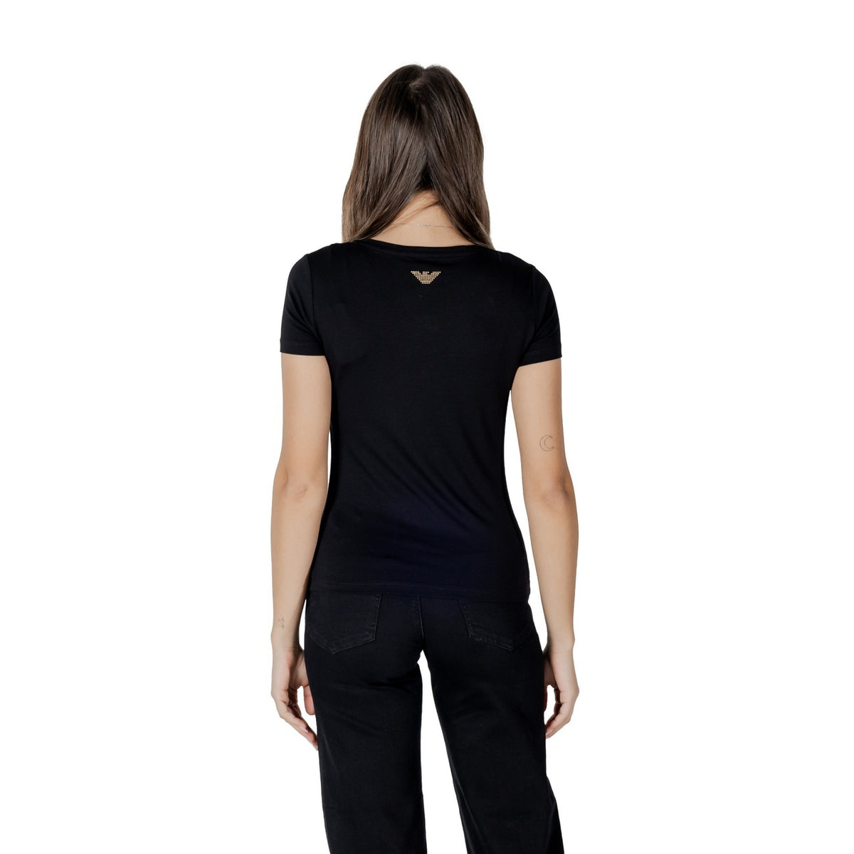 EA7 — Zwart T-shirt voor dames — afbeelding 2