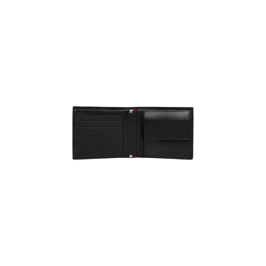 Tommy Hilfiger — Schwarze Business Saffiano Herren-Geldbörse mit Münzfach — Ansicht 3