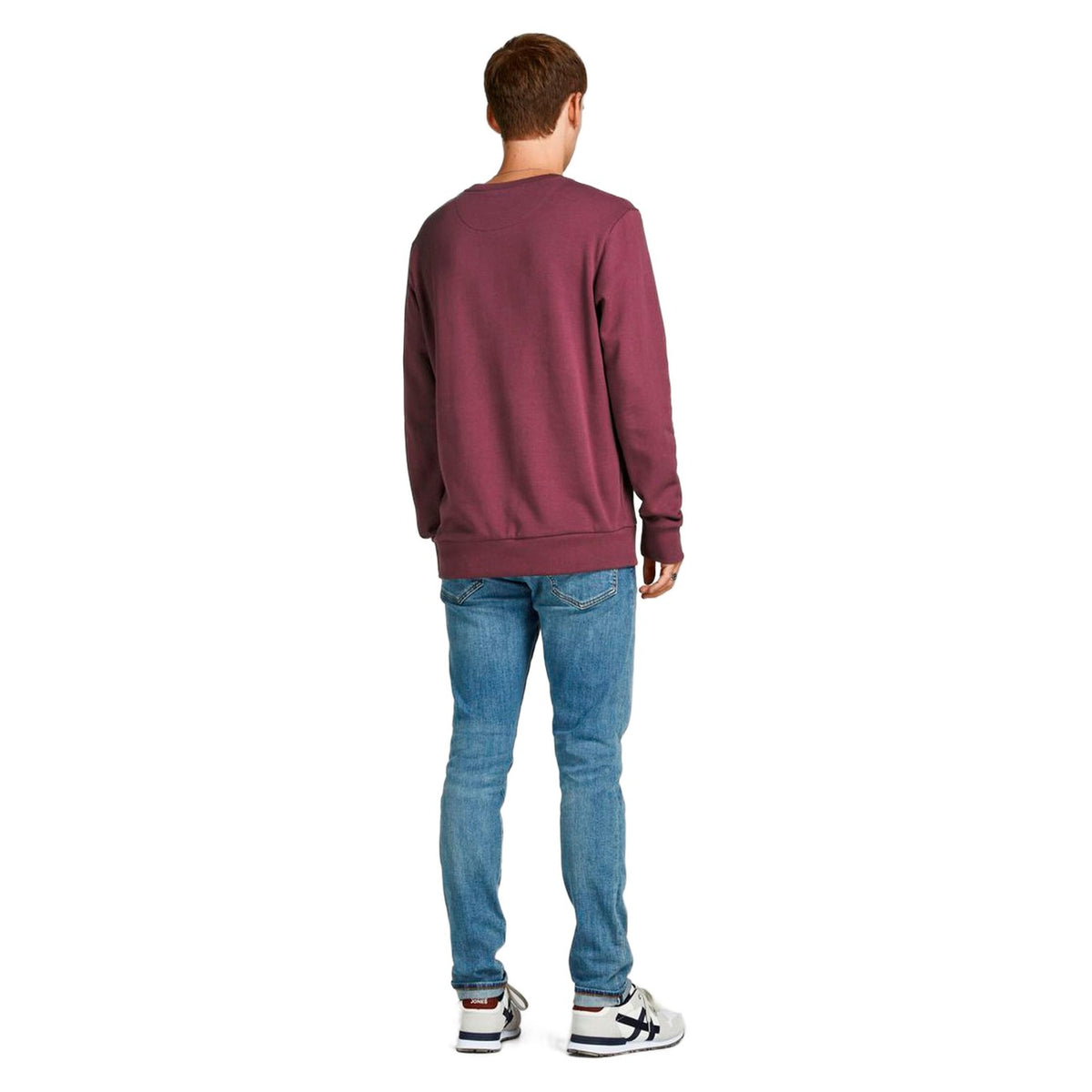 Jack & Jones — Men’s burgundy printed sweatshirt — view 3