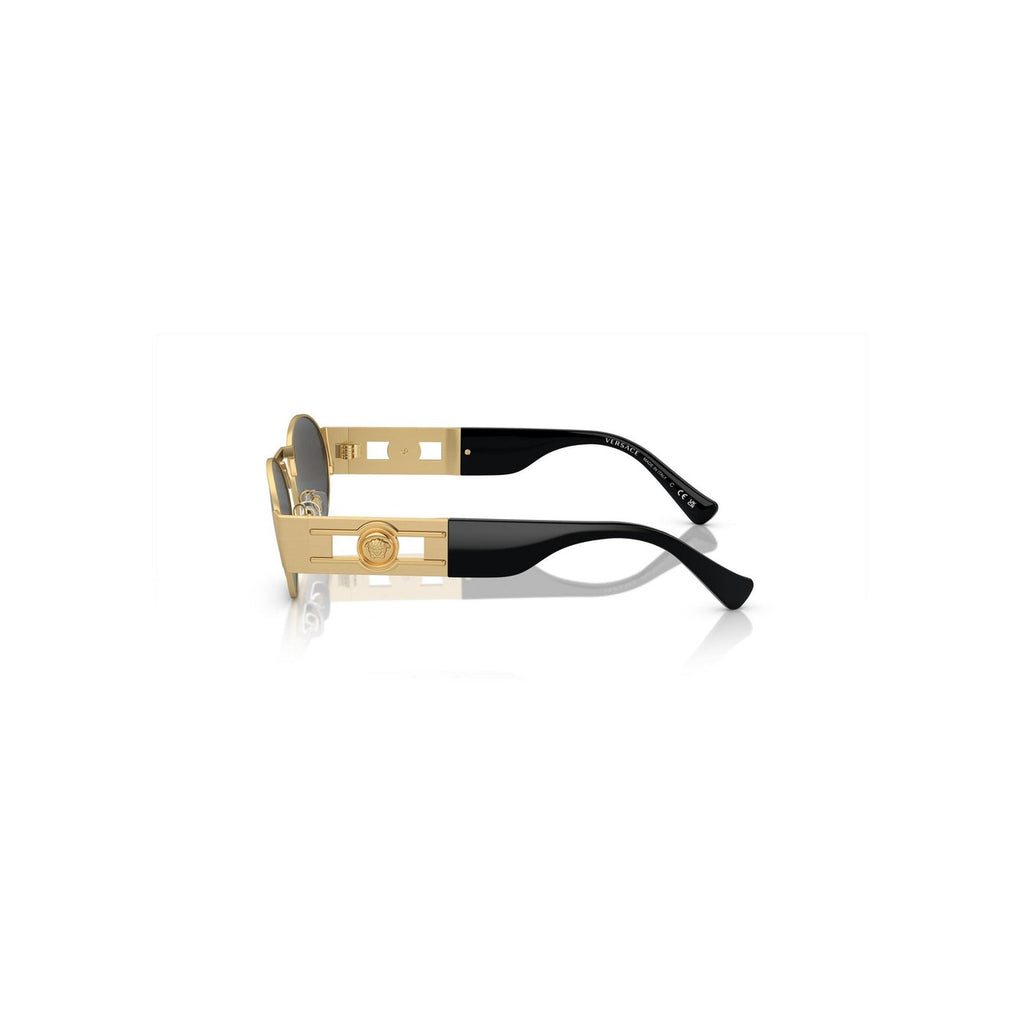 Versace — Lunettes de soleil rondes en métal doré homme — vue 5