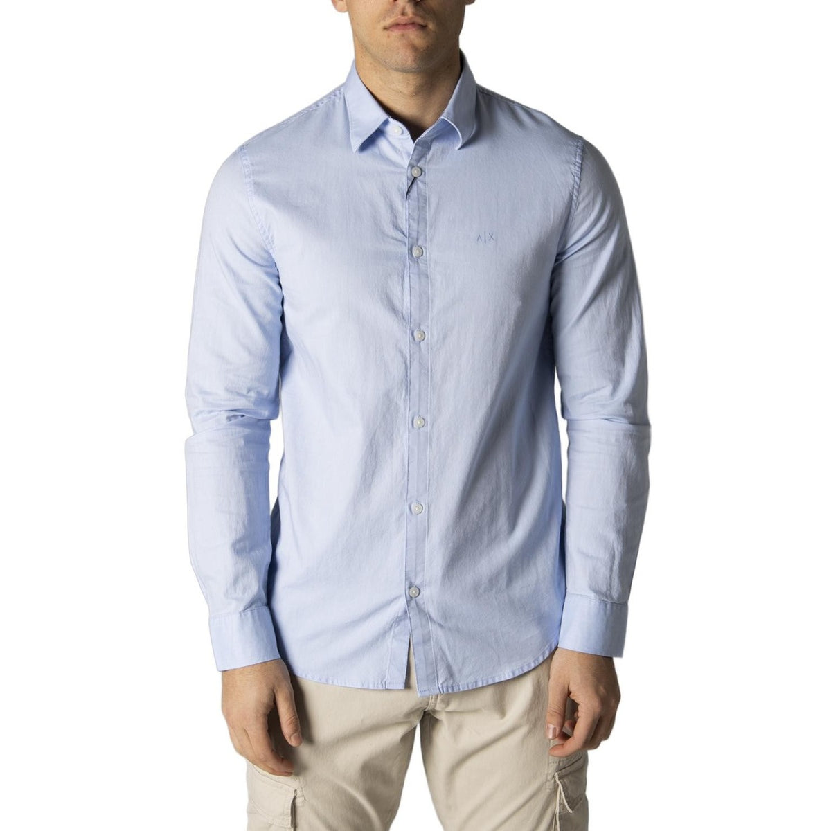 Armani Exchange — Chemise 8NZCGB bleu clair homme