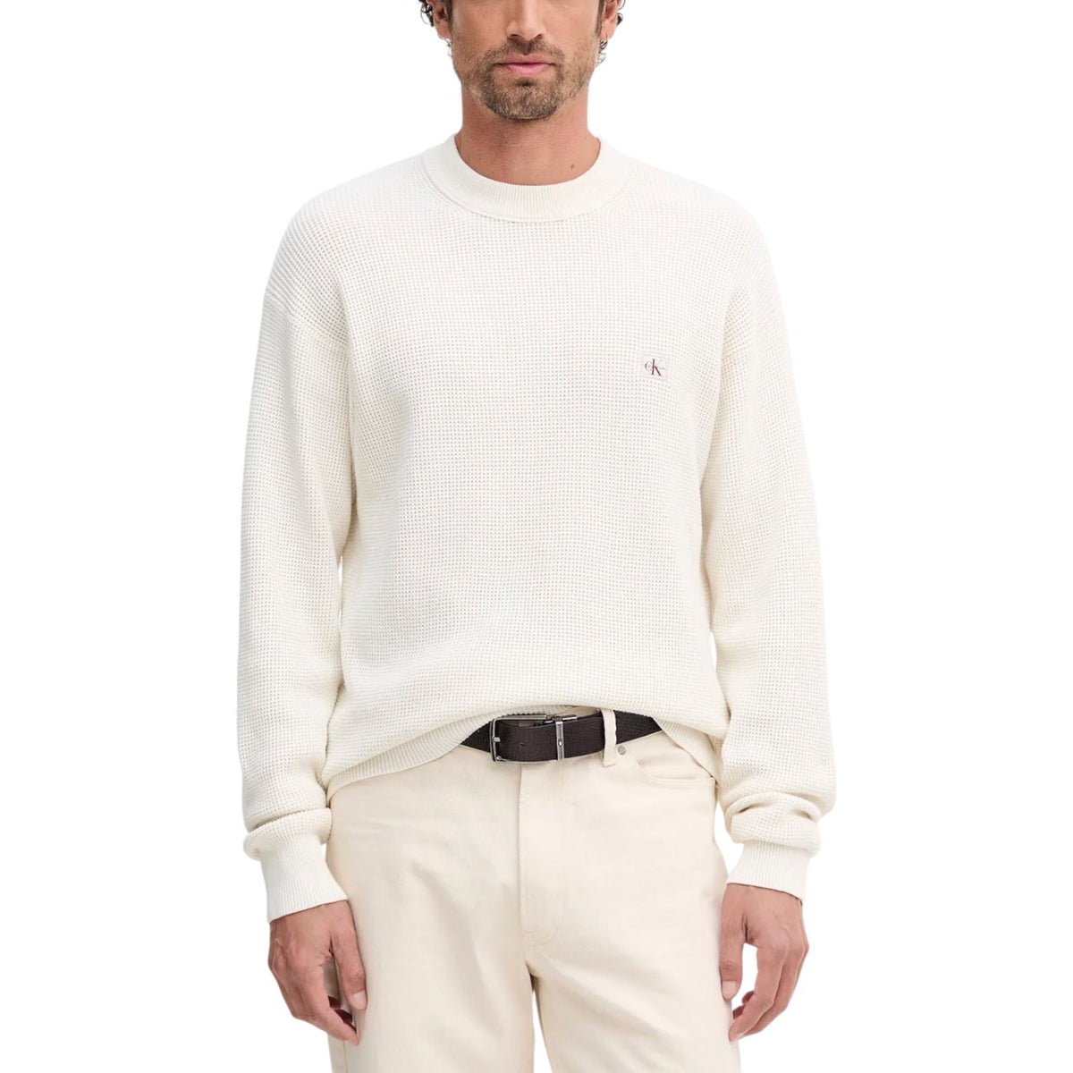 Calvin Klein Jeans — Pull LV04RD313G beige homme