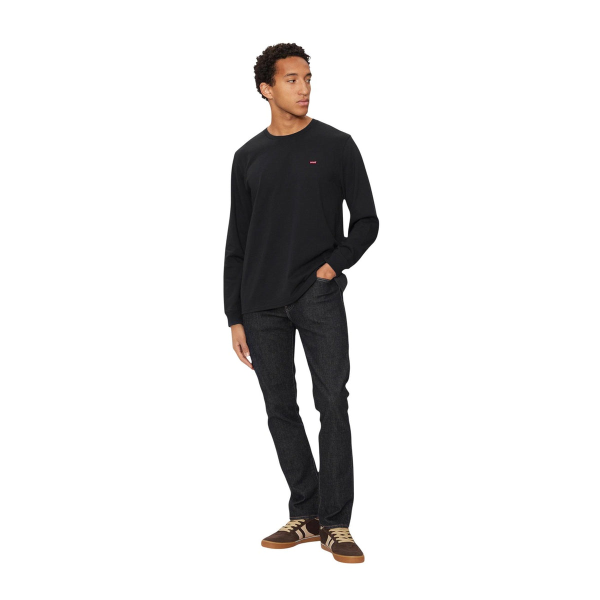 Levi’s — Original black long-sleeved t-shirt for men — view 4