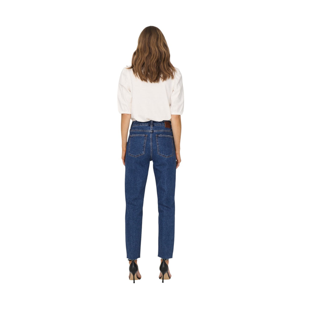 Only — ONLEMILY Damen-Jeans mit geradem Bein, blau — Ansicht 4