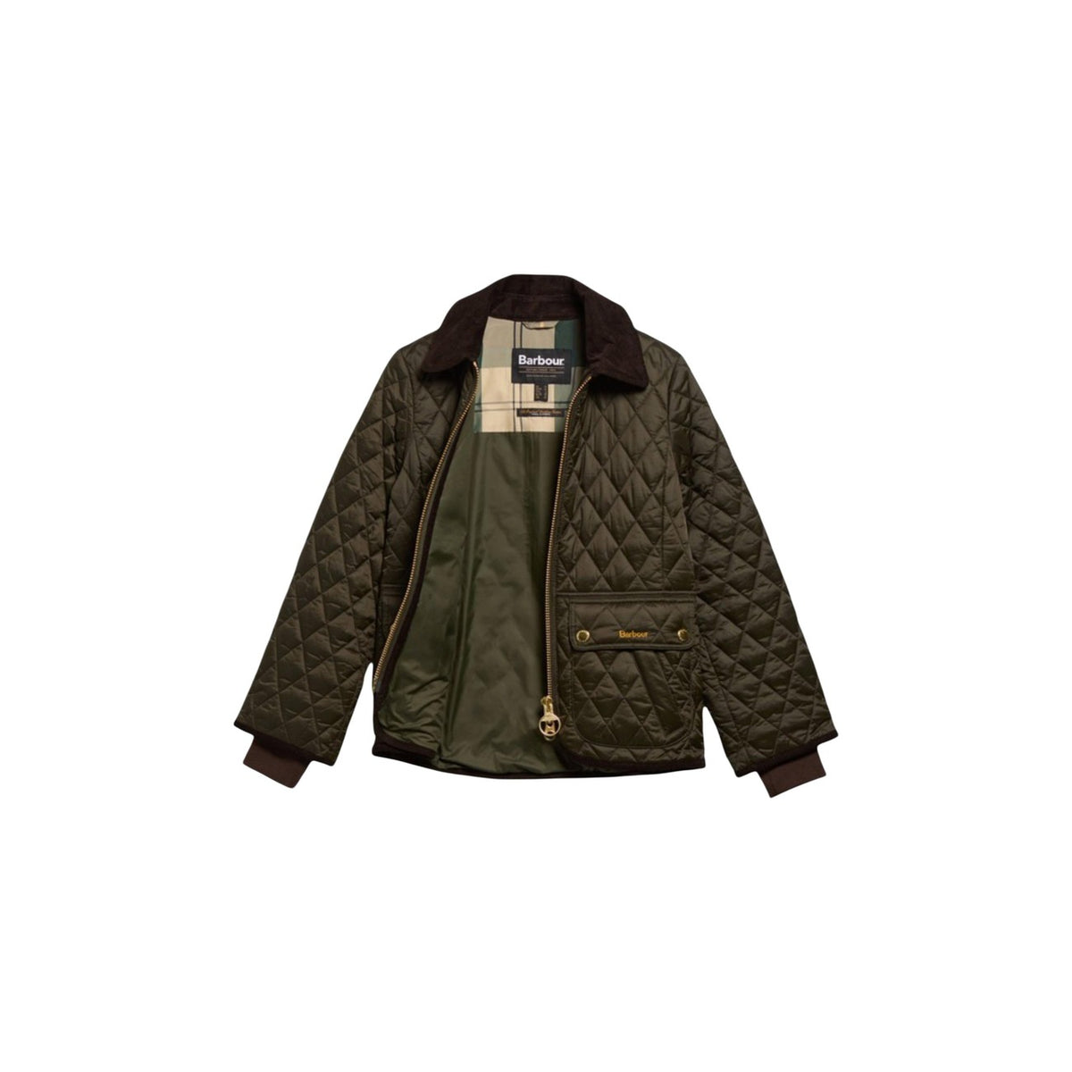 Barbour — Women's Green Beadnell Fitted Quilted Jacket — view 2