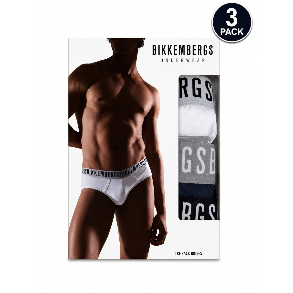 Bikkembergs — Men's white briefs BKK1USP02TR — view 3