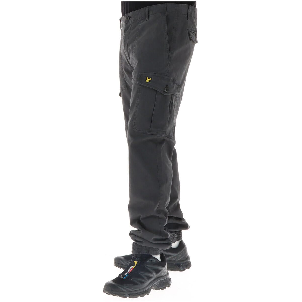 Lyle & Scott — Pantalon chino gris en coton stretch homme — vue 2