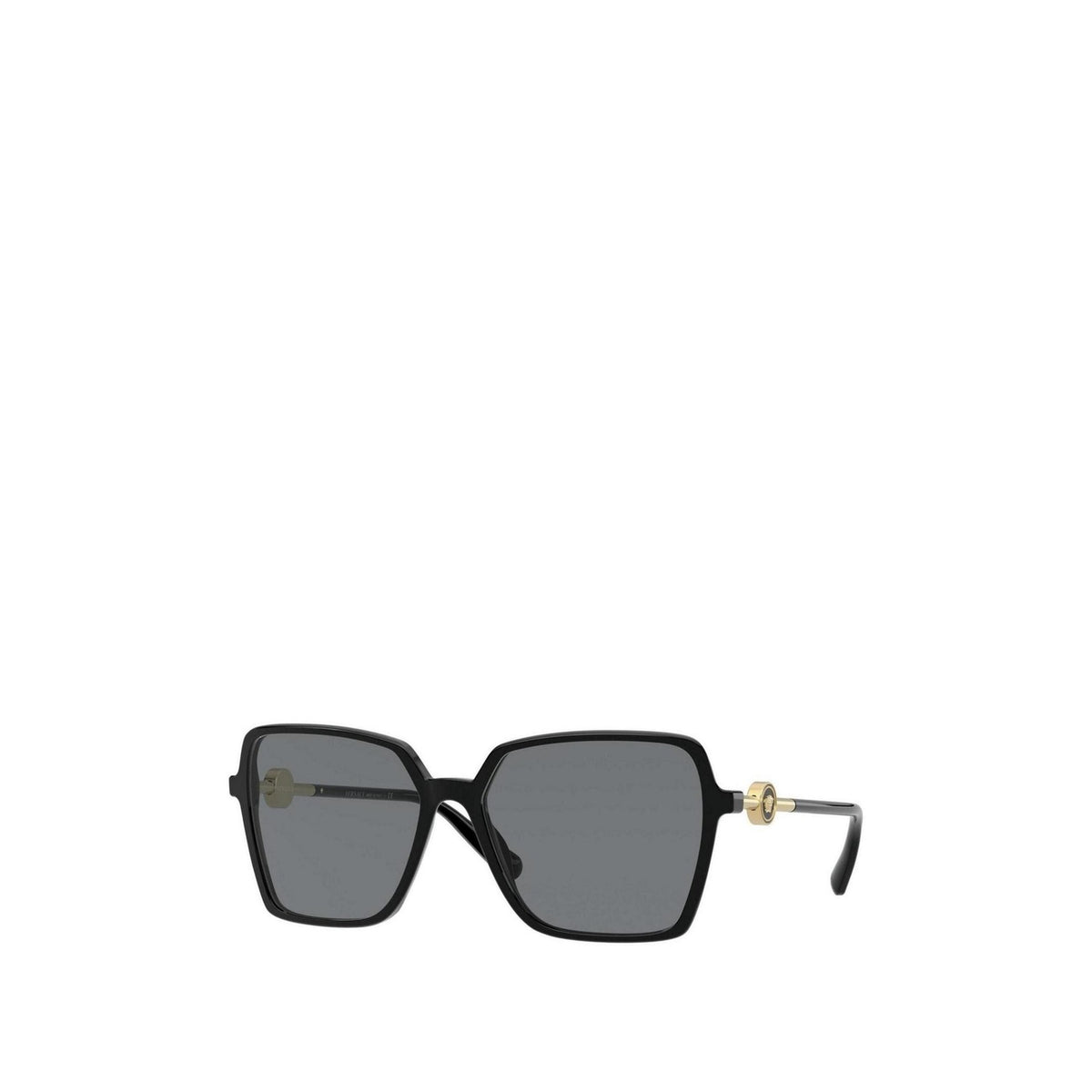 Versace — Lunettes de soleil carrées en acétate noir 58 mm femme