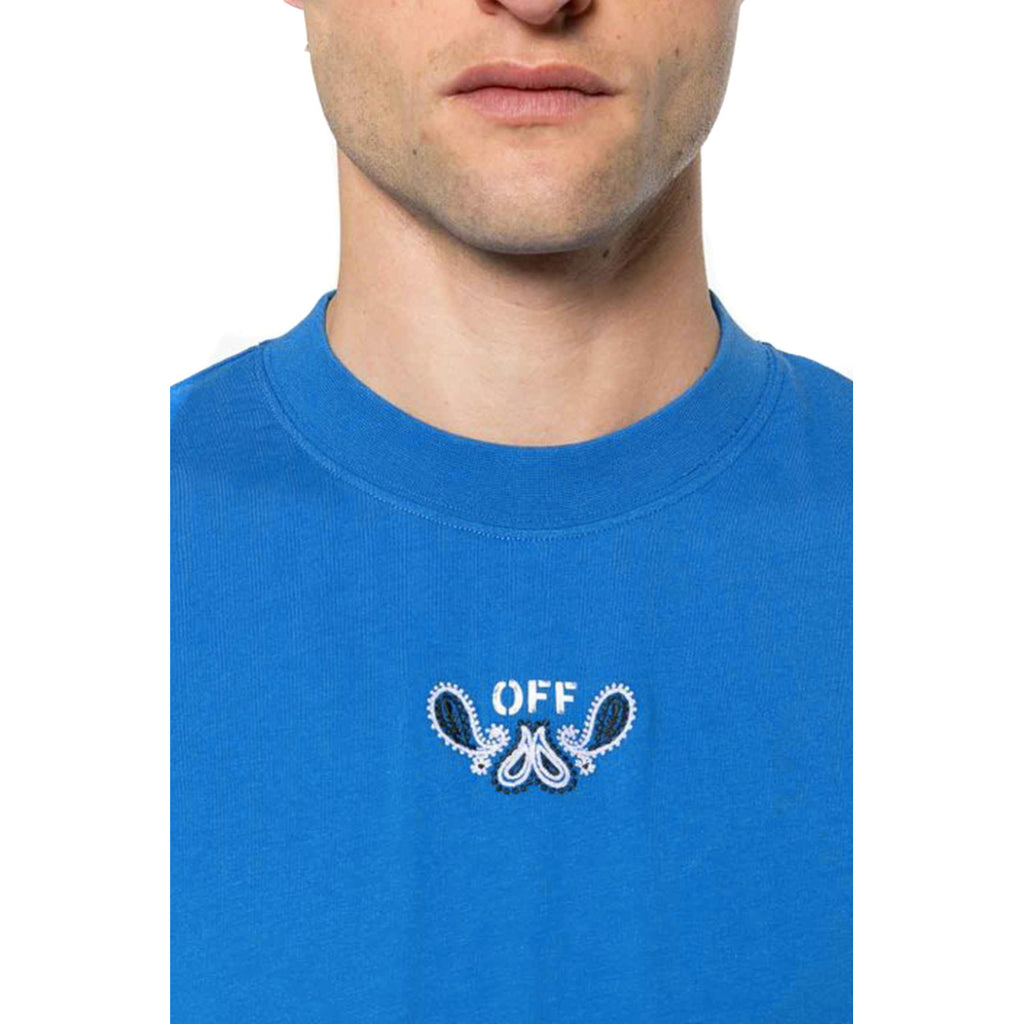 Off-white — T-shirt BO_2114 bleu azur homme — vue 4
