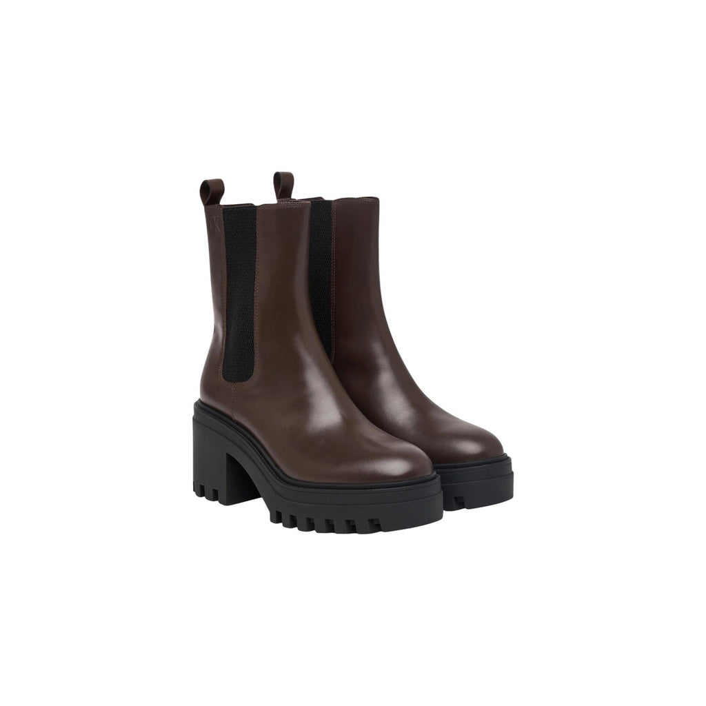 Calvin Klein — Women’s brown chunky heel Chelsea boots — view 2