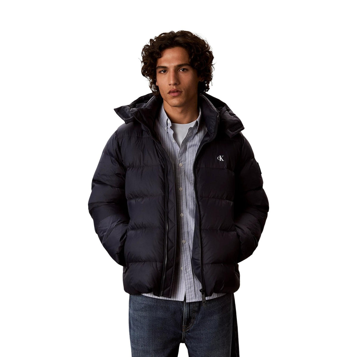 Calvin Klein Jeans — Veste à capuche Bleue homme