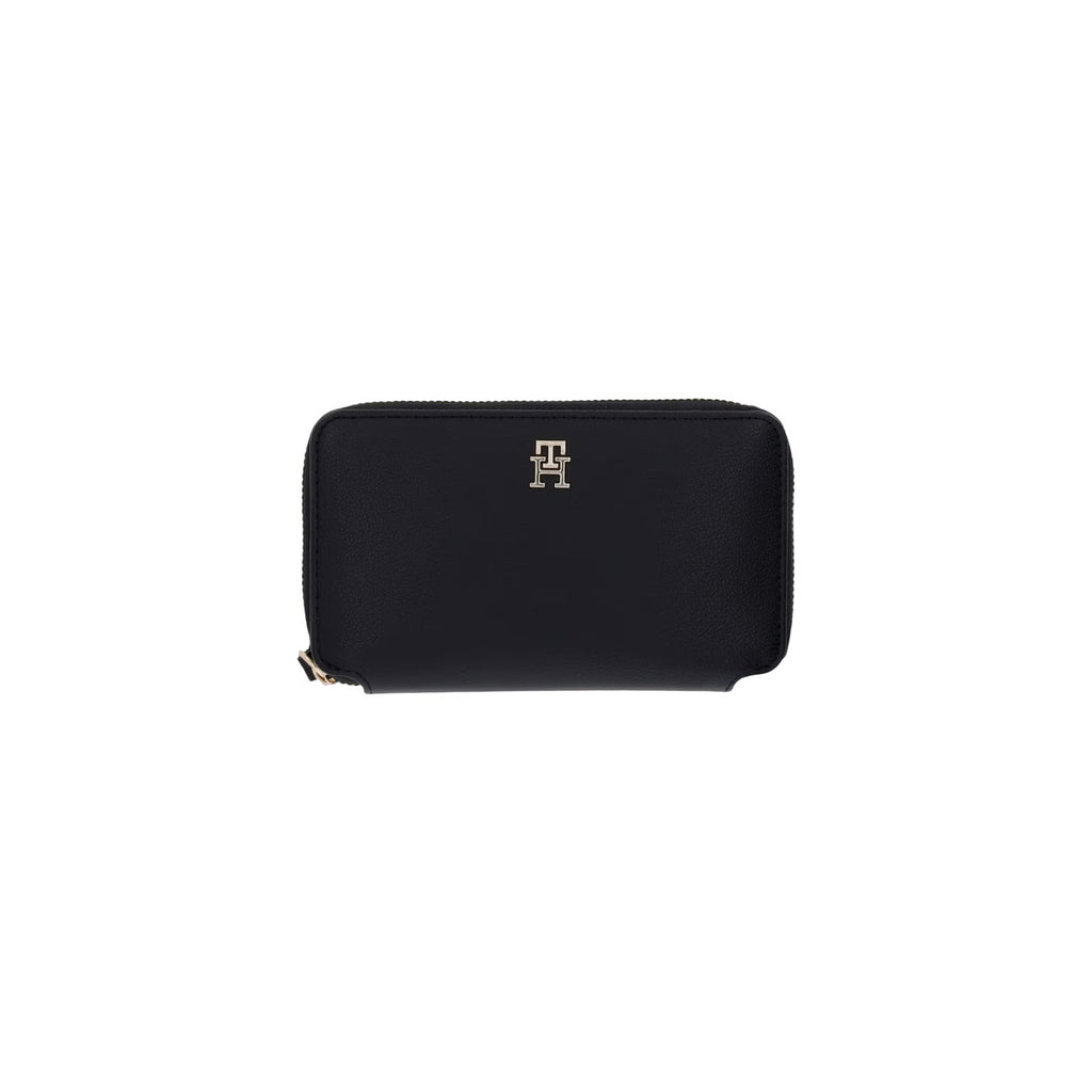 Tommy Hilfiger — Logotape Compact Zip-Around Wallet Black Women