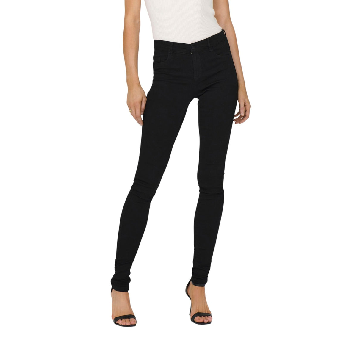 Only — Jean skinny ONLRAIN noir femme — vue 4
