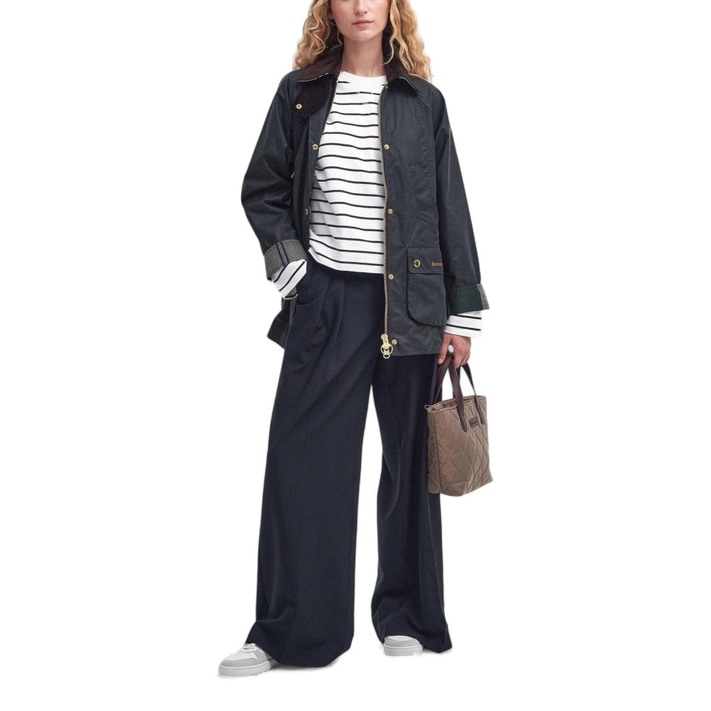 Barbour — Women's Brown Modern Beadnell Waxed Jacket — view 4