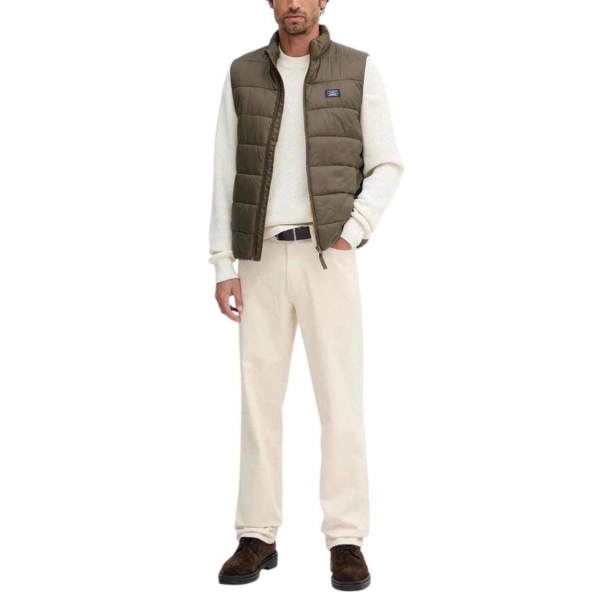 Calvin Klein Jeans — Pull LV04RD313G beige homme — vue 3