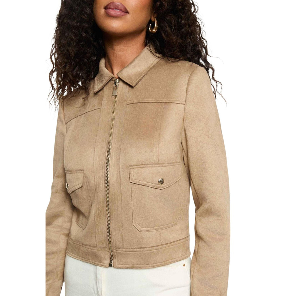 Morgan — Veste col rond beige femme — vue 4