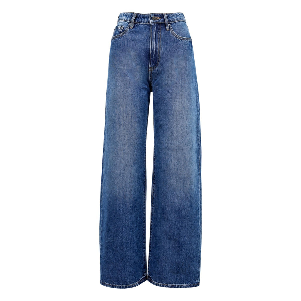 Armani Exchange — Jean droit bleu en coton femme — vue 4