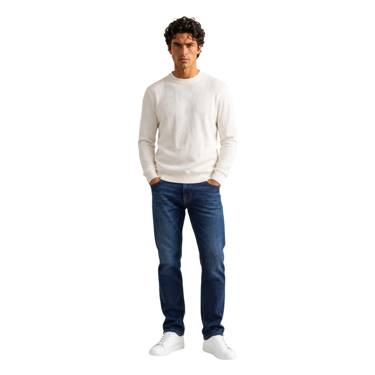 Guess — Pull Nestor Cn Allover Lo homme — vue 2