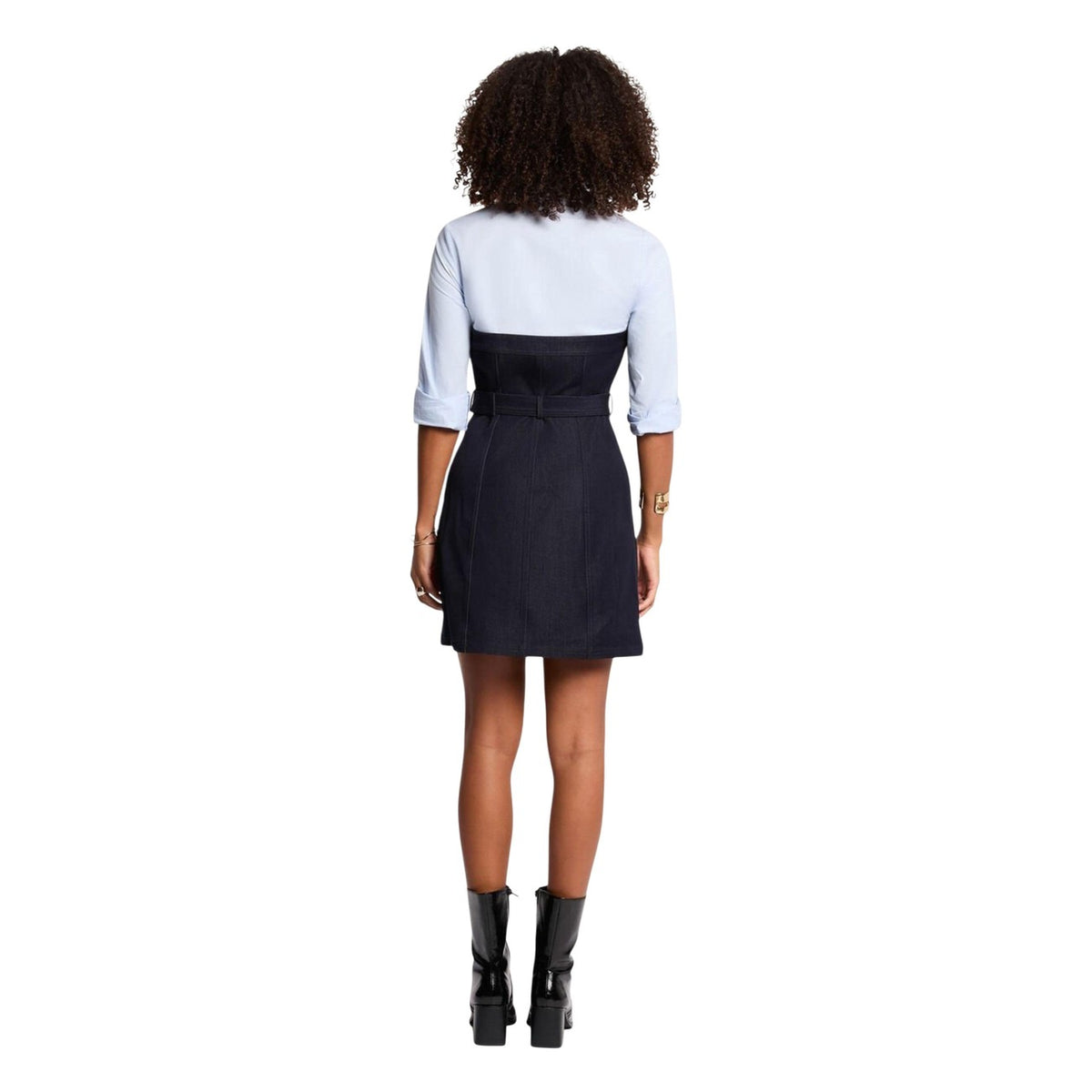 Morgan — jurk rond hals blauw voor dames — afbeelding 2
