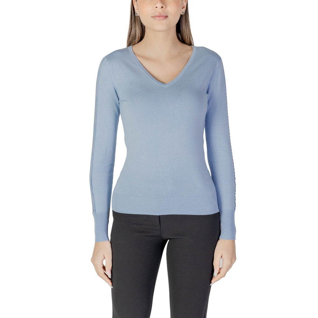 Morgan — Pull col V bleu femme