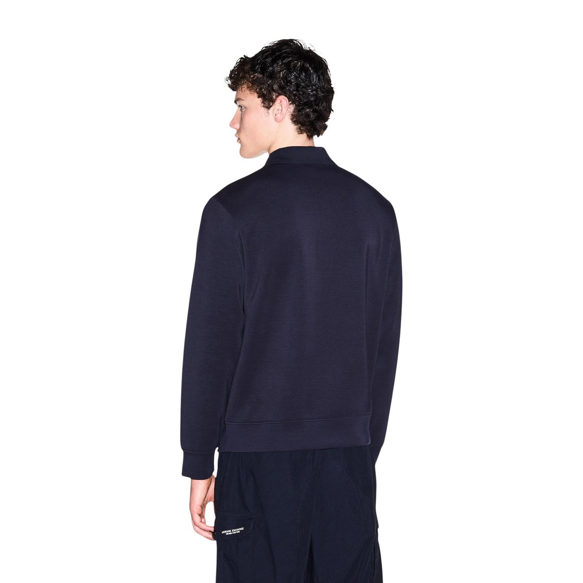 Armani Exchange — Men’s blue modal blend sweatshirt — view 3