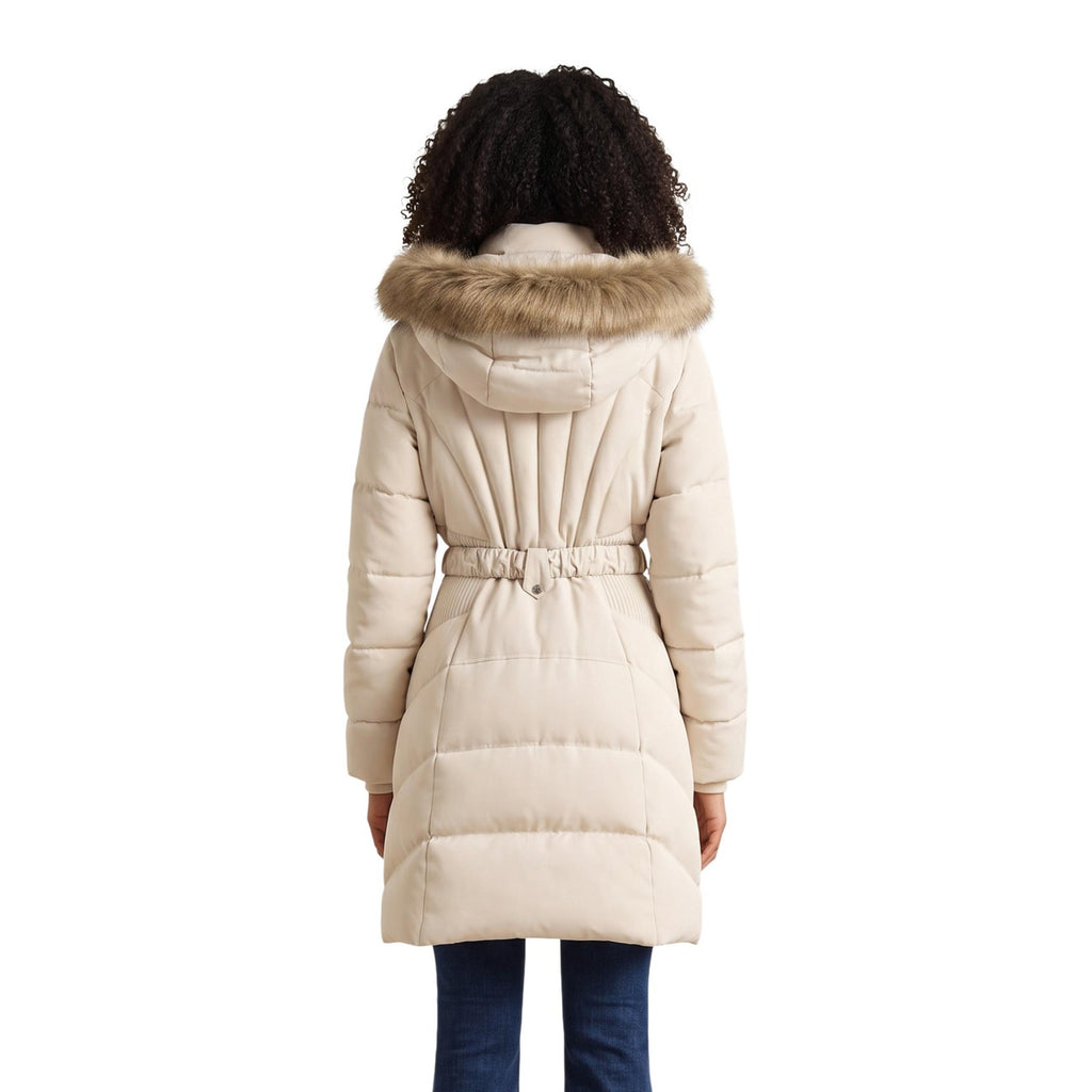 Guess — Halflange donsjas New Marina beige dames — afbeelding 3