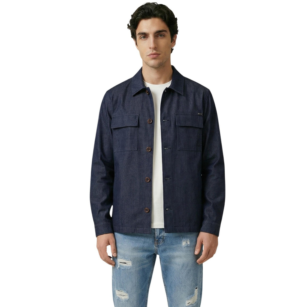 Gianni Lupo — Chemise GN21822 bleu homme