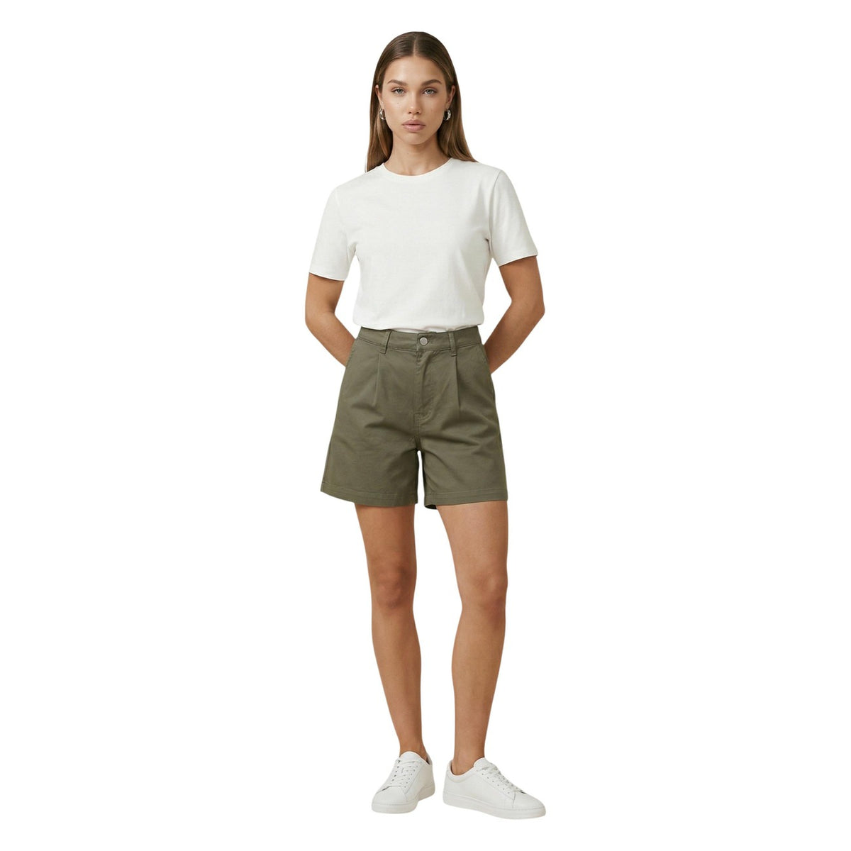 Jacqueline de Yong — Women’s green Emma shorts — view 5