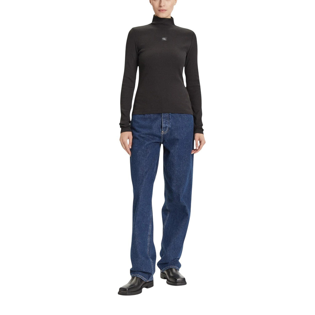 Calvin Klein Jeans — Pull col montant noir femme — vue 2