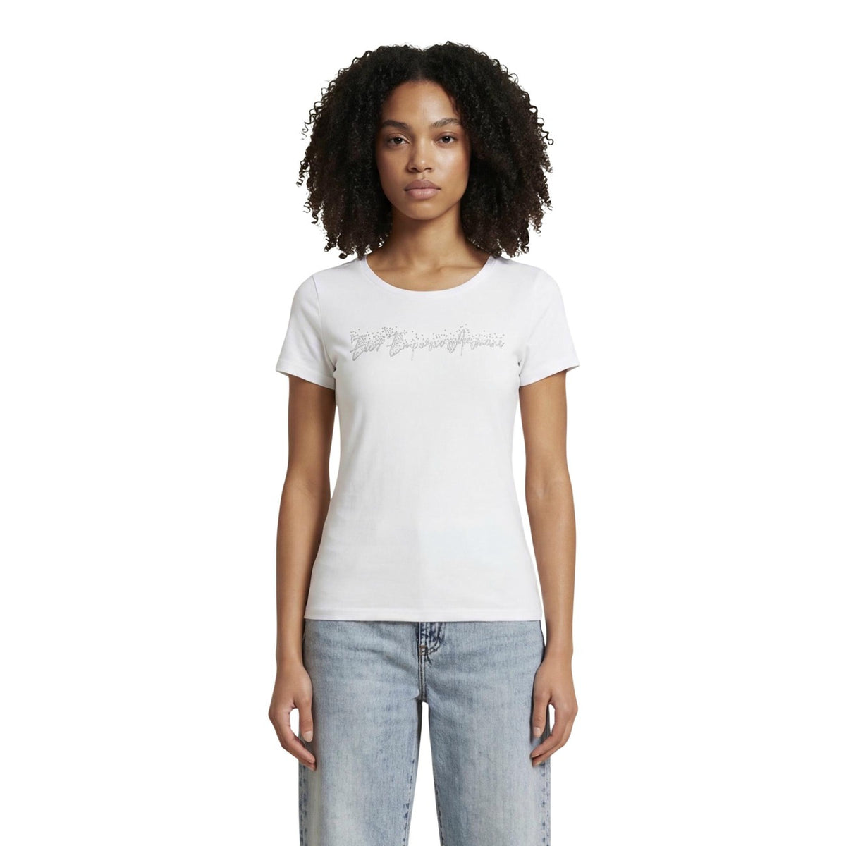 EA7 — T-shirt blanc femme — 7W000978 AF10373