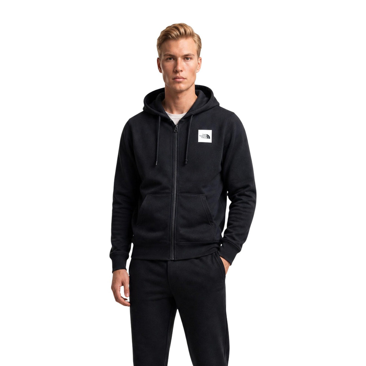 The North Face — Sweat zippé Evolution Box Half Dome noir homme