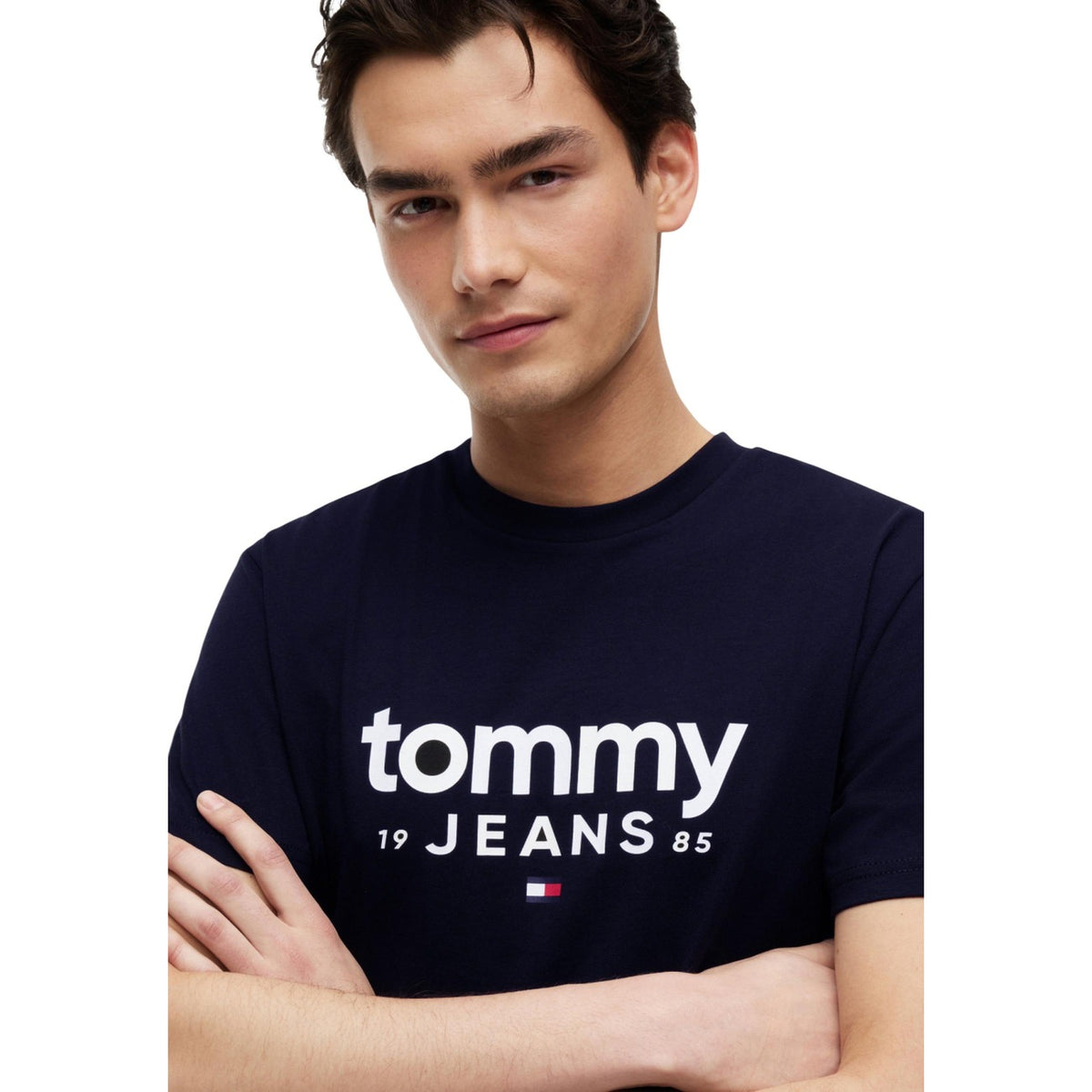 Tommy Jeans — Men's blue organic cotton t-shirt — view 3