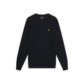 Lyle & Scott — Pull col rond noir en laine mélangée homme