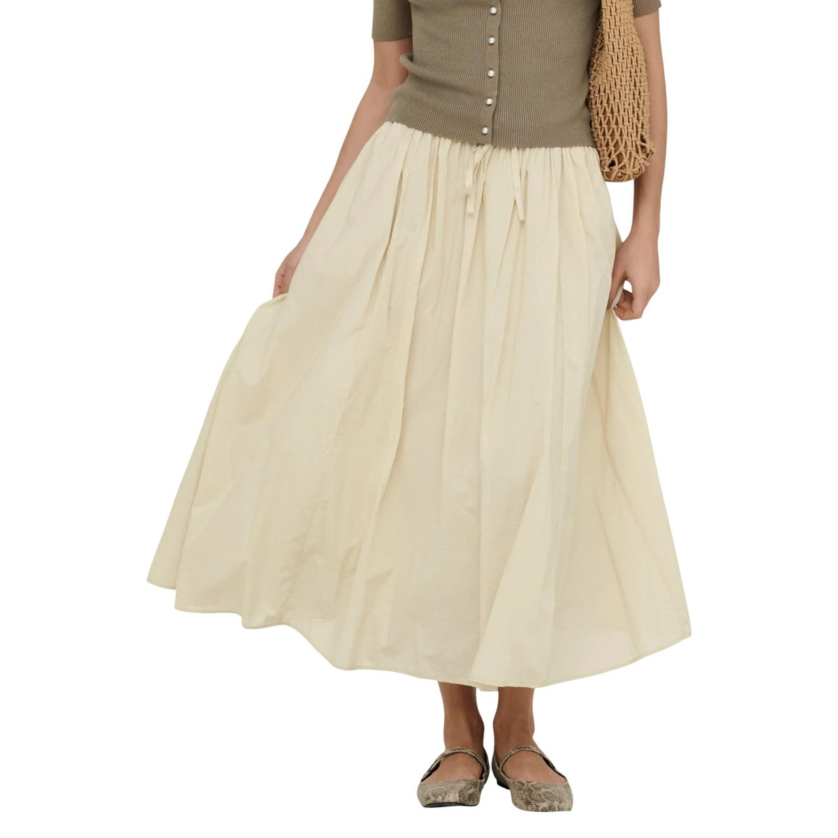 Jacqueline de Yong — Jupe Diego beige femme