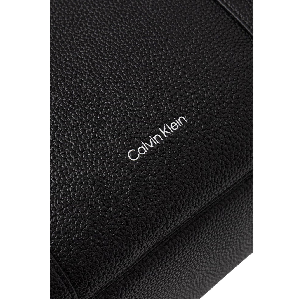 Calvin Klein — Sac noir réf. WEBBING ADJ STRAP TOTE femme — vue 4