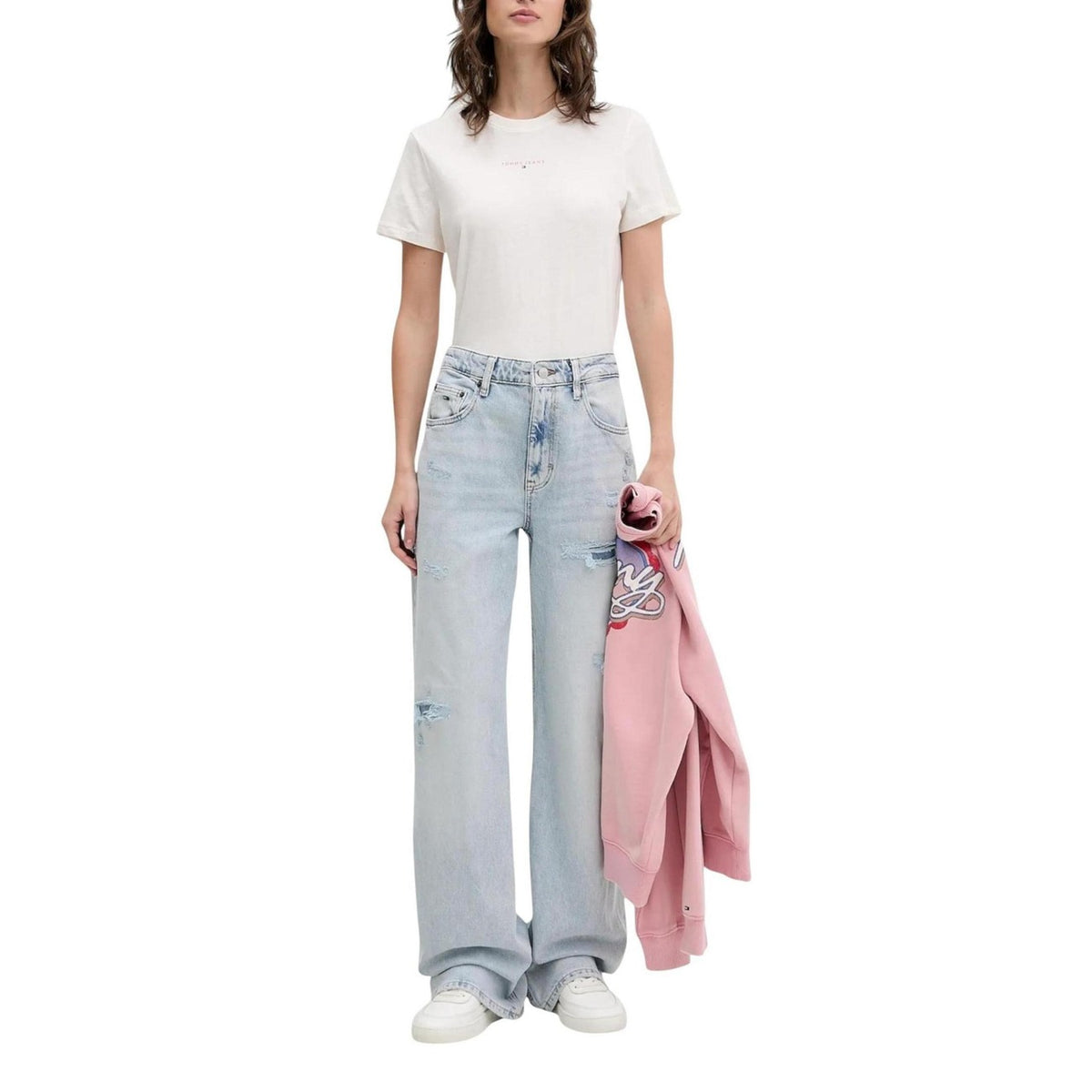 Tommy Jeans — Women's azure blue stretch cotton jeans DW0DW22139 — view 3