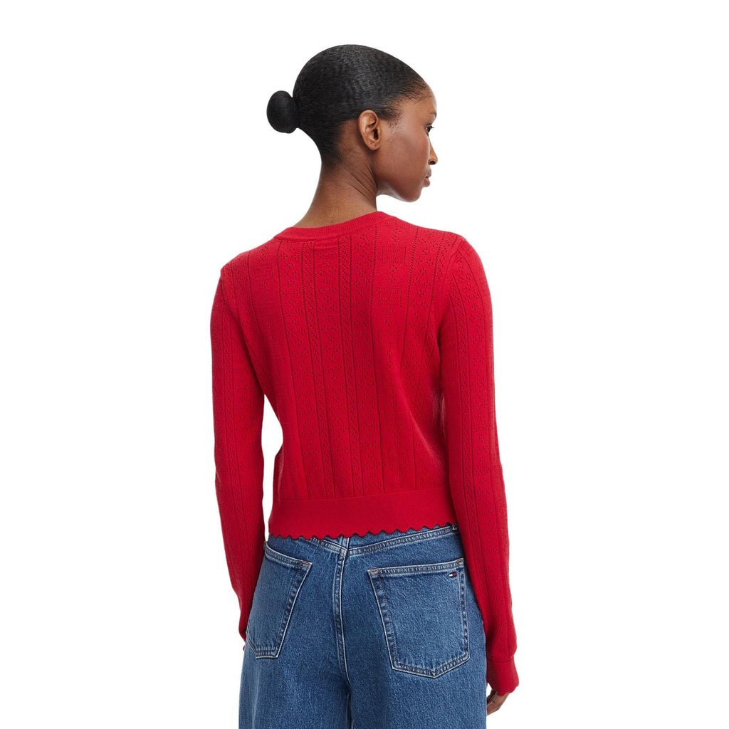 Tommy Jeans — Pull rouge femme — vue 2