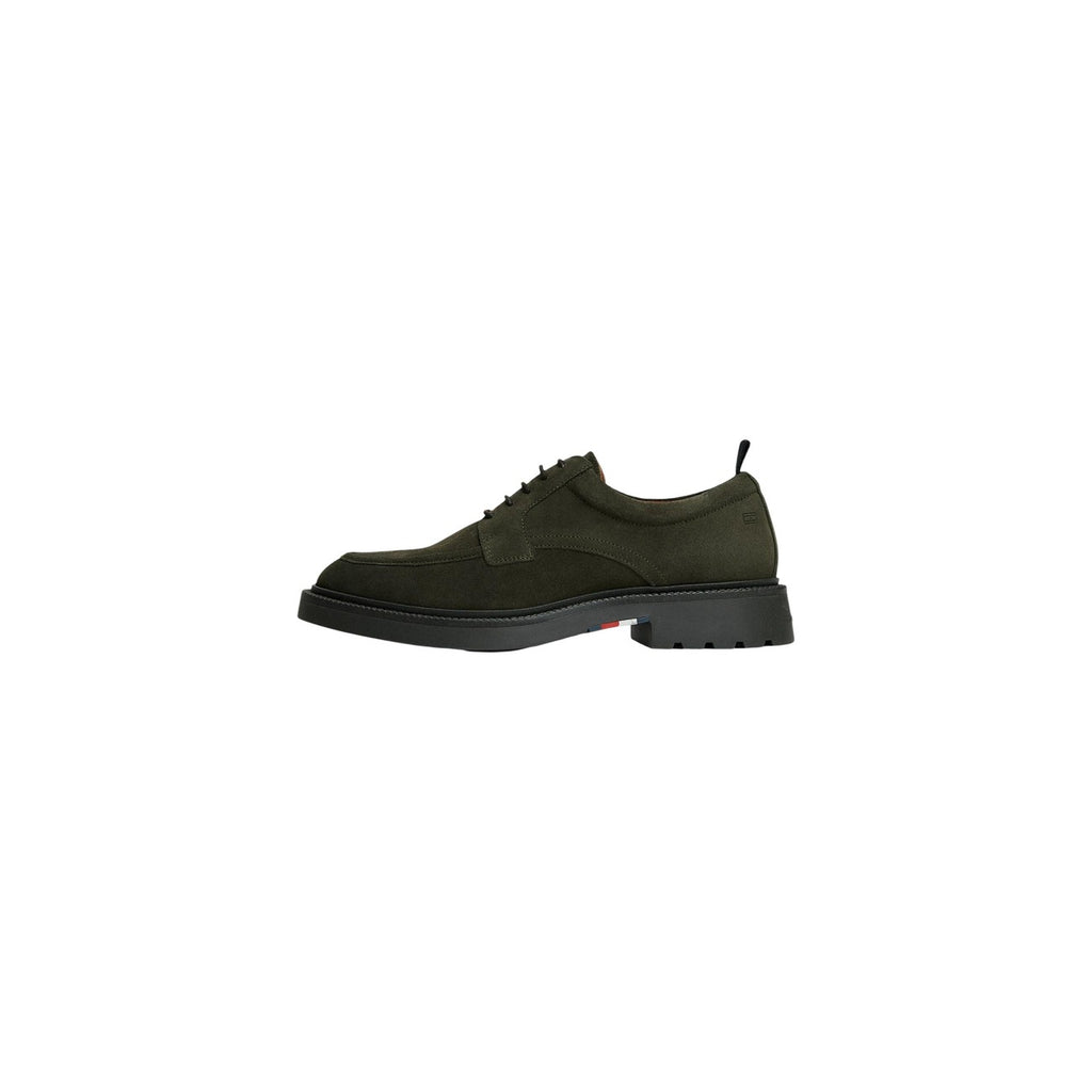 Tommy Hilfiger – Grüne Herren-Slipper aus Leder — Ansicht 5
