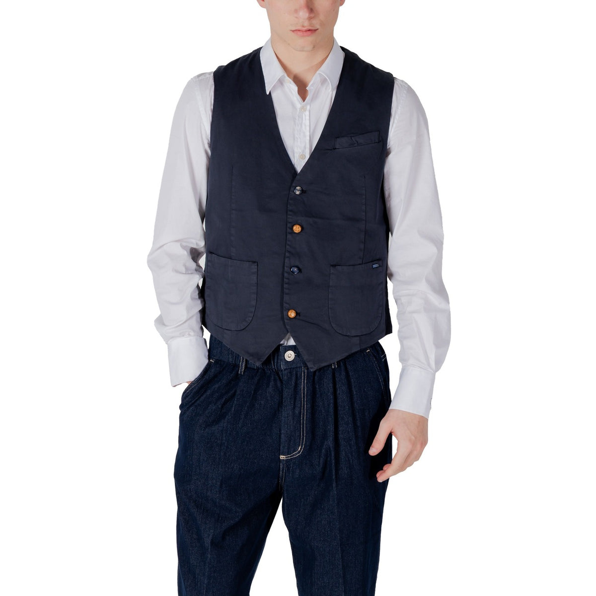 Gianni Lupo — Gilets GL9710 bleu homme — vue 3