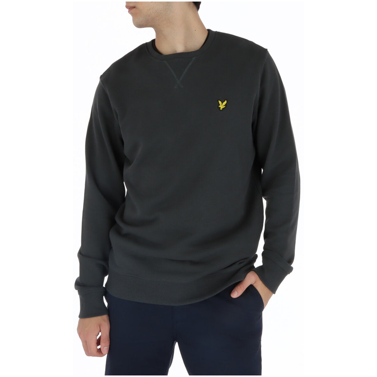 Lyle & Scott — Sweat blanc à col rond homme — vue 5
