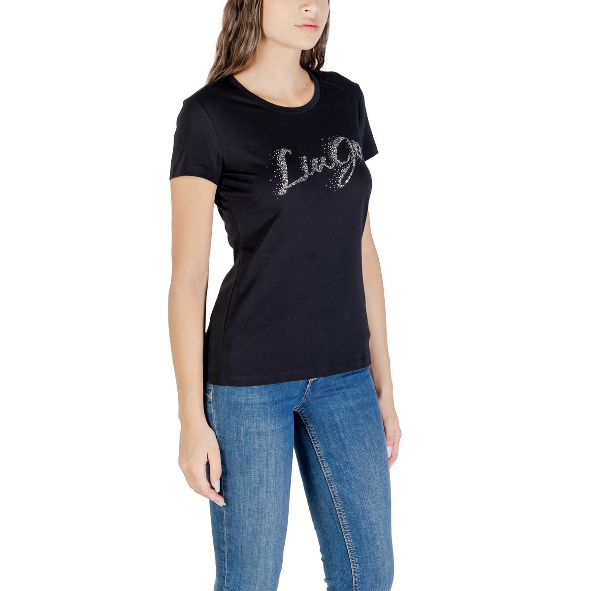 Liu Jo — Women's black printed t-shirt UF5266 — view 3