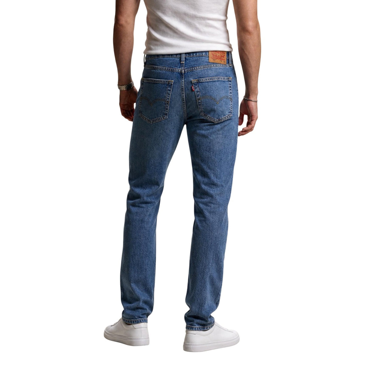 Levi’s — Men’s 512 Slim Taper Cool As A Cucumber Jeans in medium blue — view 4