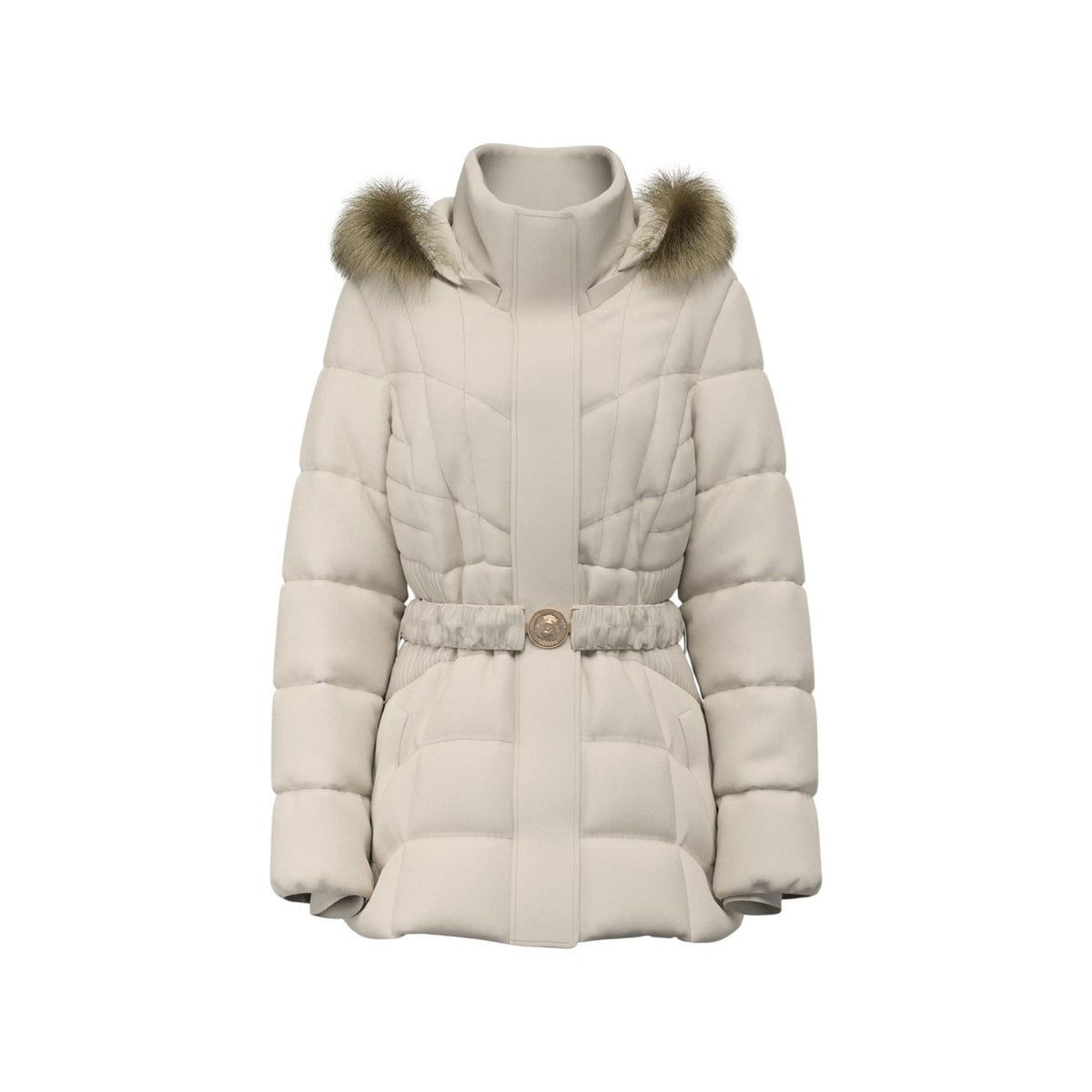 Guess — Doudoune courte New Marina beige femme — vue 2