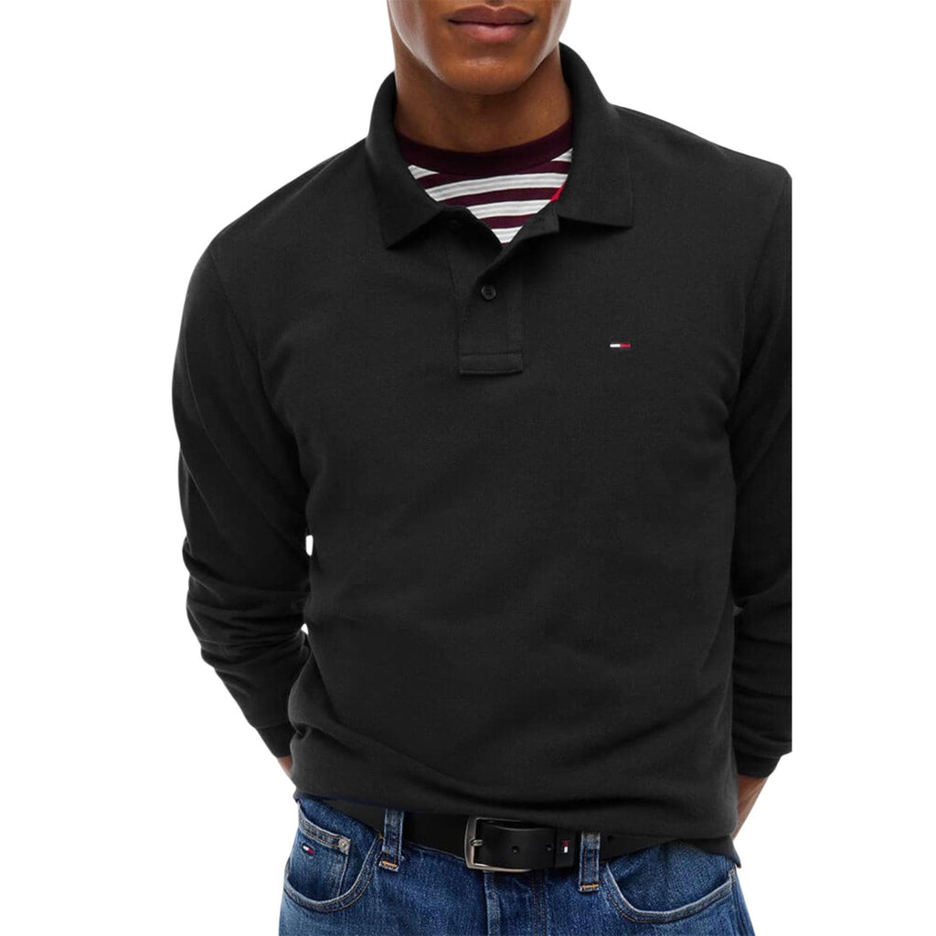 Tommy Jeans — Polo noir homme — vue 4