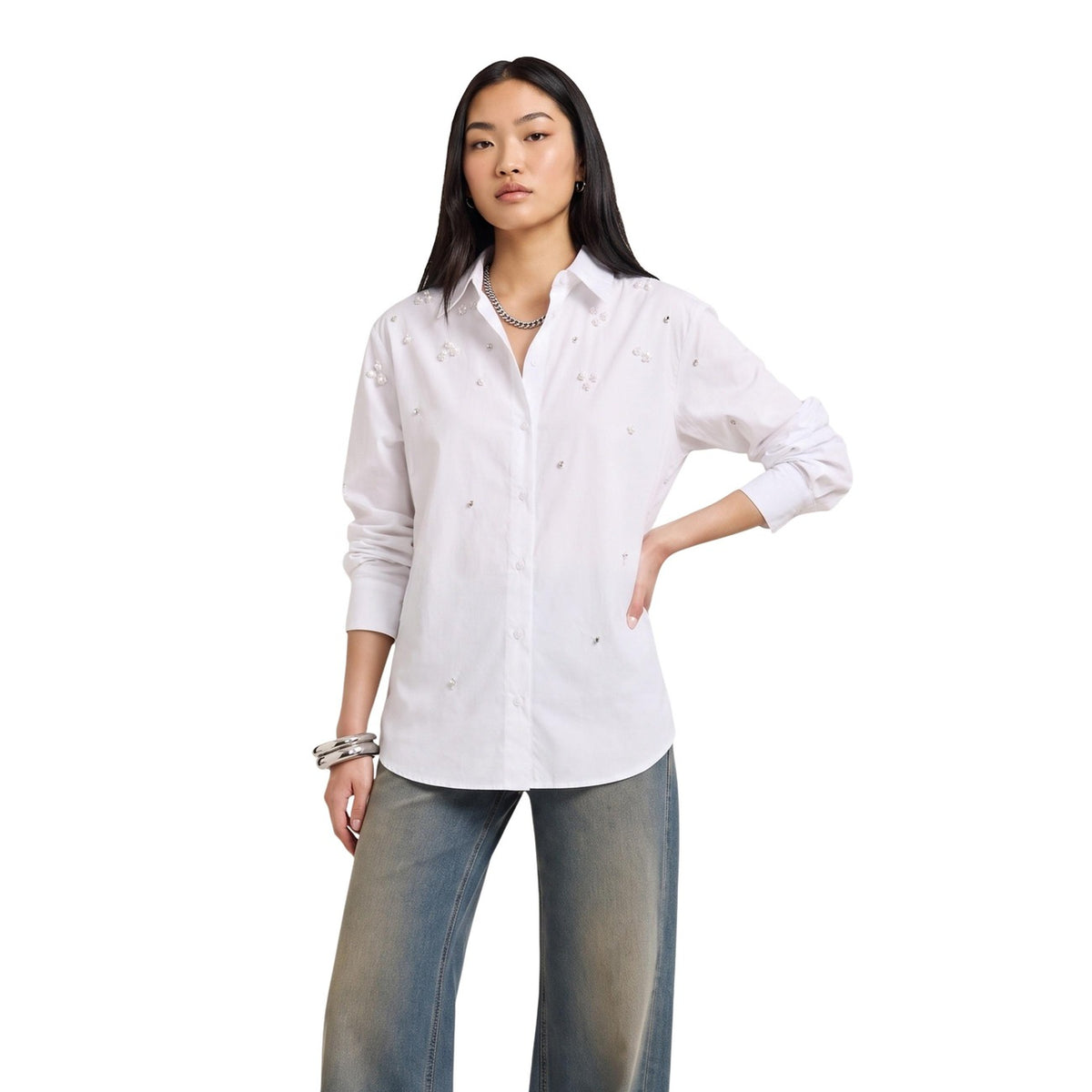 Only — Chemise ONLSARINA blanc femme