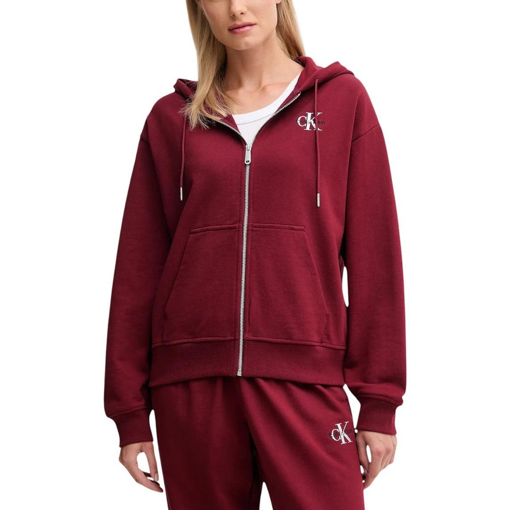 Calvin Klein Jeans — Damen-Kapuzenjacke mit Reißverschluss LV047B270G Bordeaux