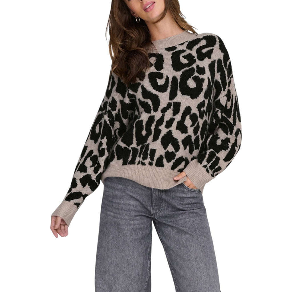 Jacqueline de Yong — Dames beige trui met ronde hals 15357557